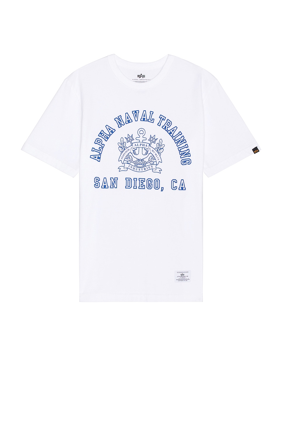 Image 1 of ALPHA INDUSTRIES Alpha Naval Base San Diego Tee in White