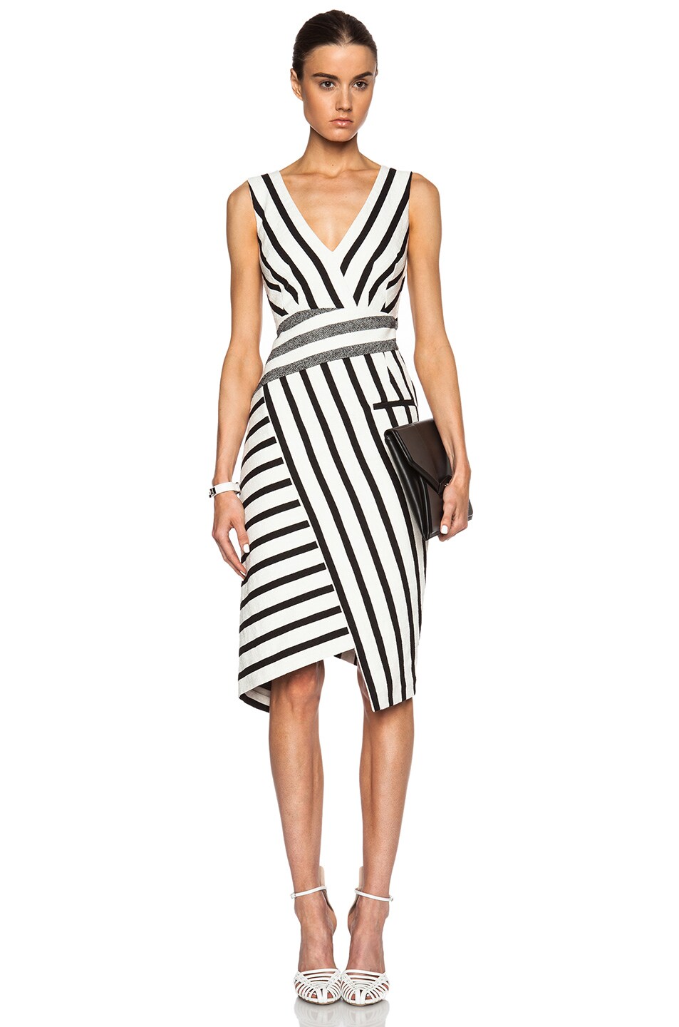 Altuzarra Jessica Blanket Stripe Dress in Black | FWRD