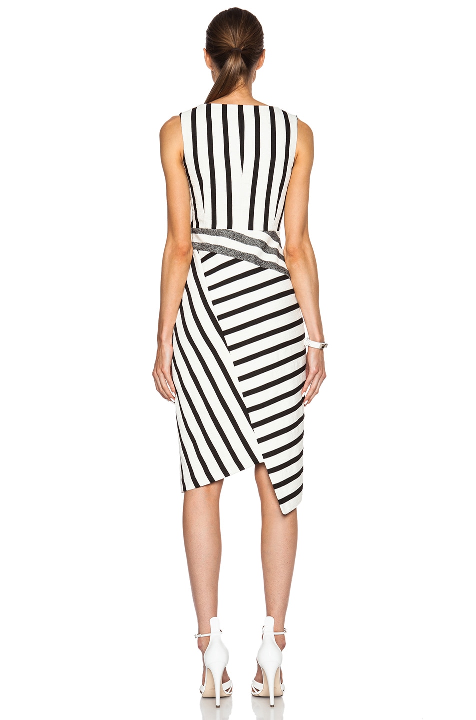 Altuzarra Jessica Blanket Stripe Dress in Black | FWRD