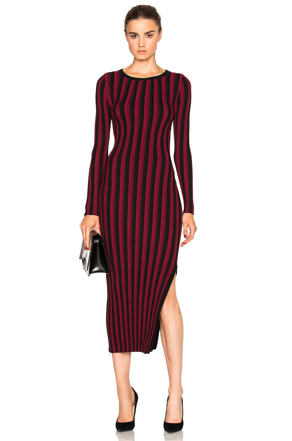 Image 1 of Altuzarra Amelia Dress in Red & Black Stripe