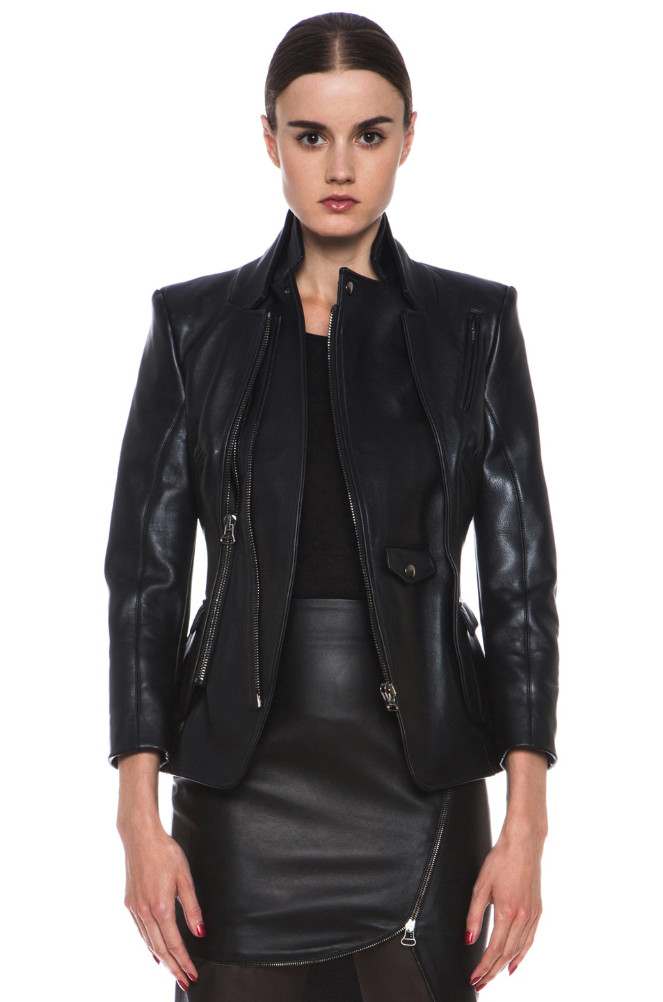 Image 1 of Altuzarra Prince Nappa Leather Jacket in Black