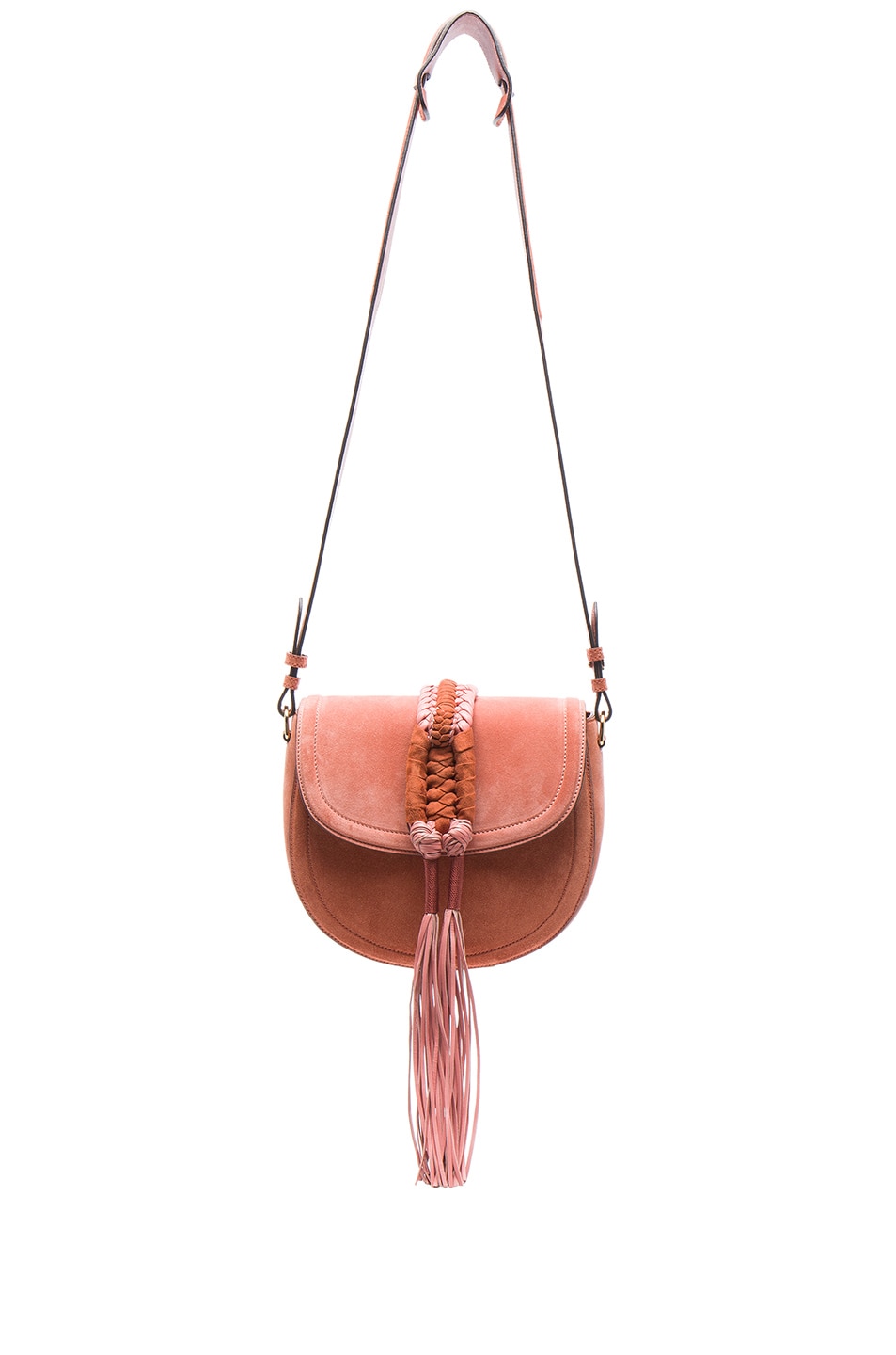 Image 1 of Altuzarra Ghianda Small Saddle Knot Bag in Rust & Rose