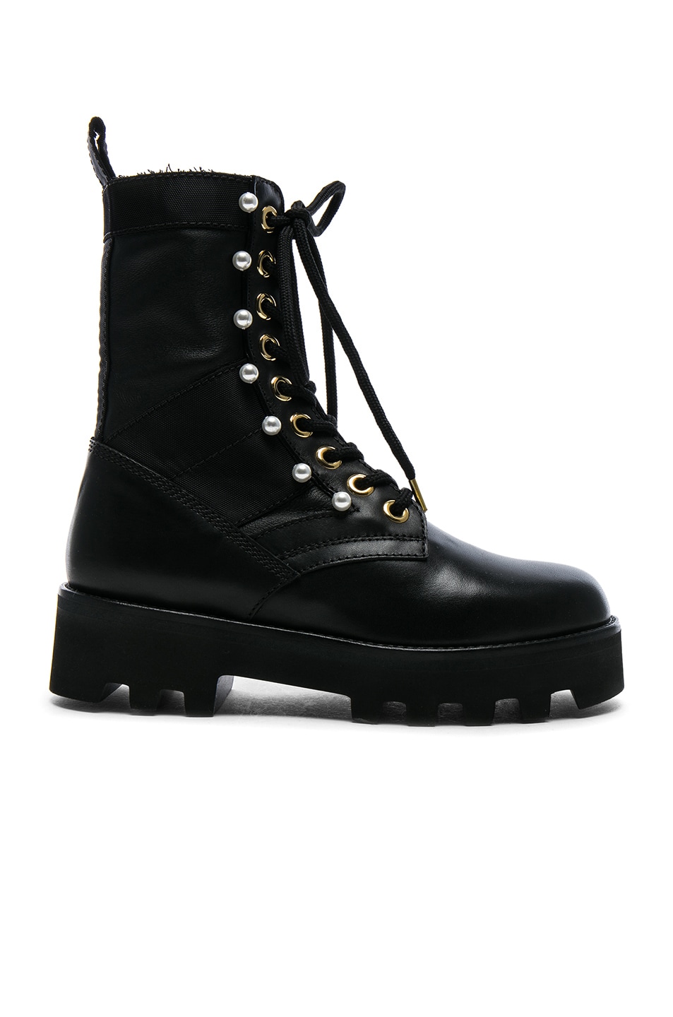 Image 1 of Altuzarra Leather Cosmo Ankle Combat Boots in Black