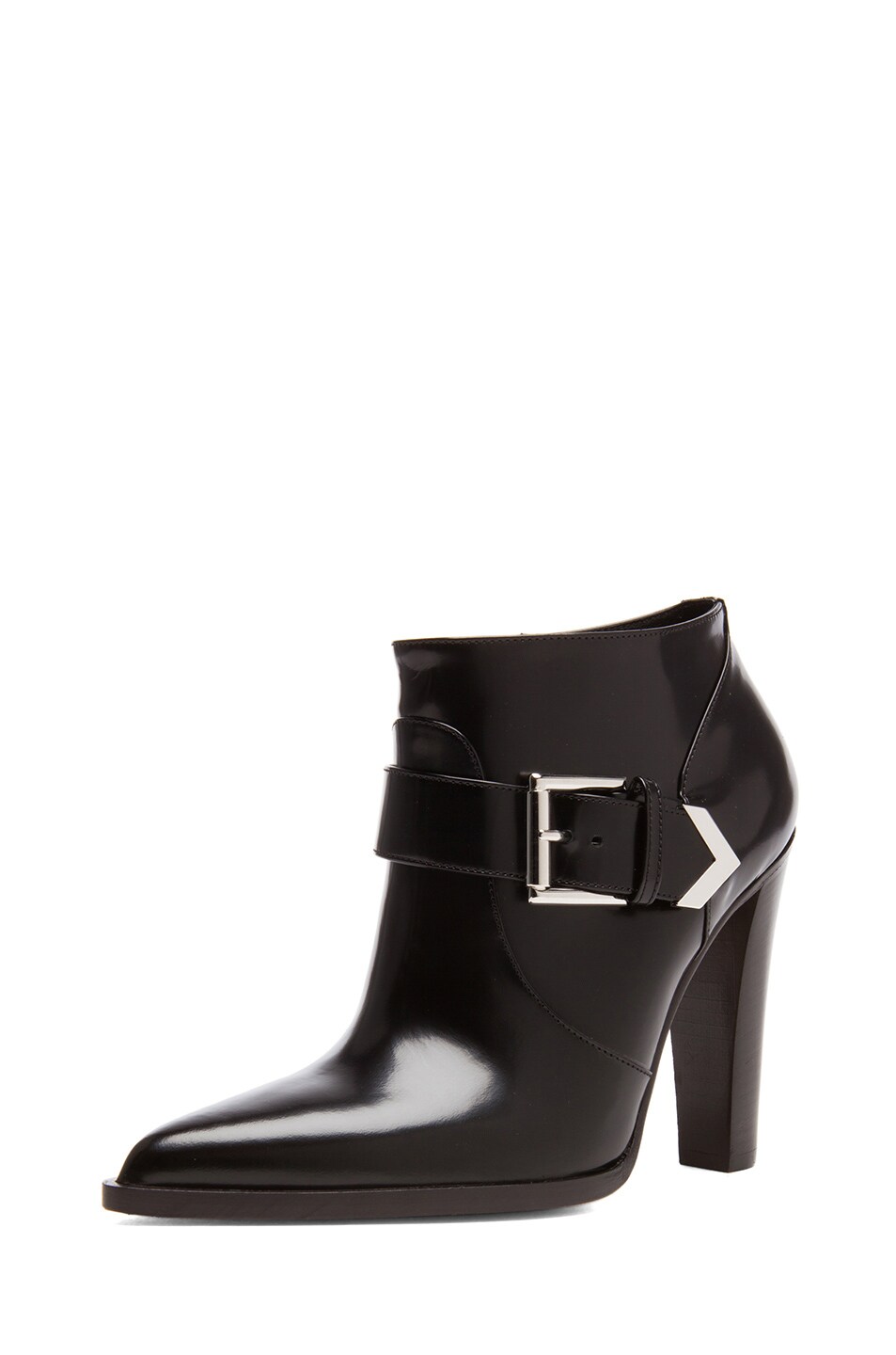 Altuzarra Shiny Leather Booties in Black FWRD