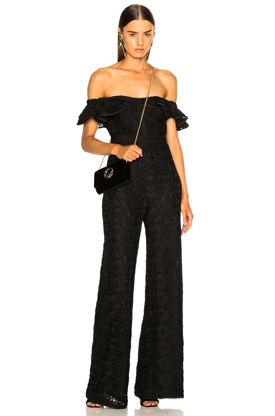 Image 1 of Alexis Edlyn Jumpsuit in Black Lace