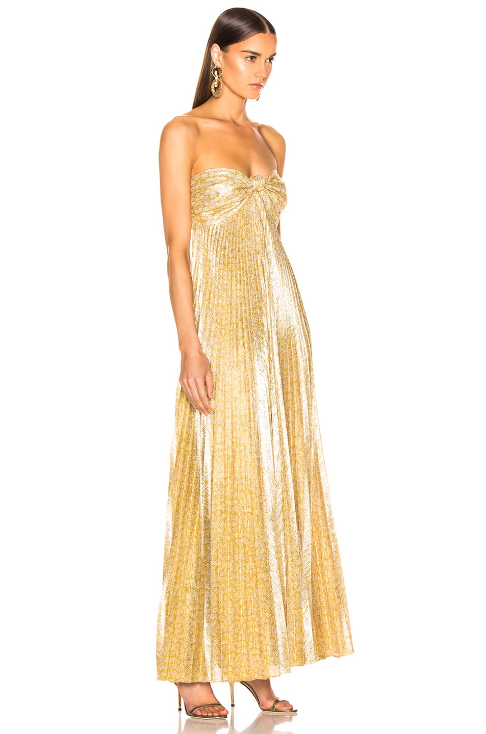 Alexis Joya Dress in Gold Lame FWRD
