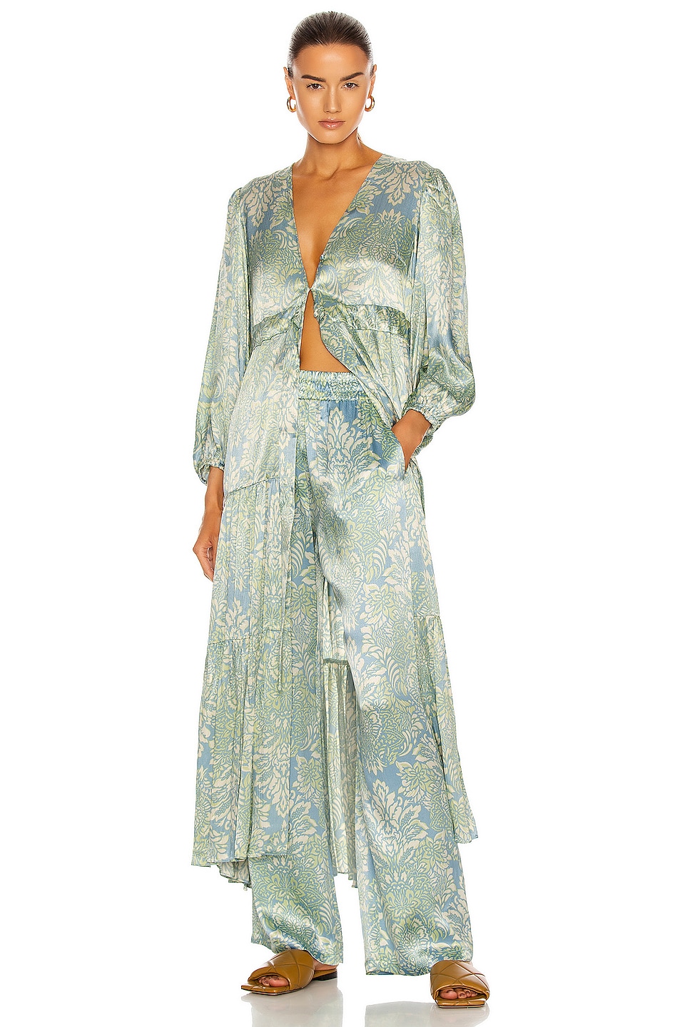 Image 1 of Alexis Fortunia Maxi Dress in Blue Damask