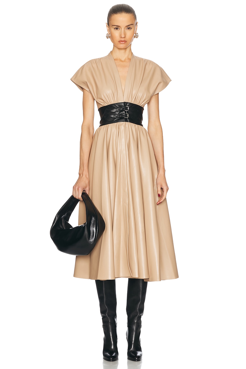 Image 1 of Alexis Viktora Midi Dress in Taupe