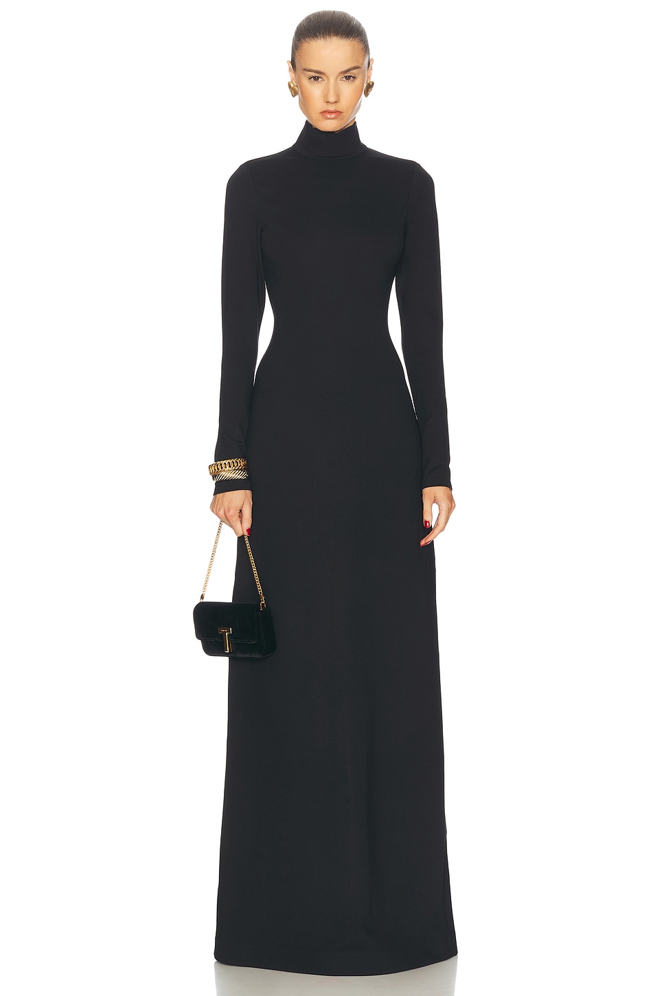 Image 1 of Alexis Fenix Long Dress in Black