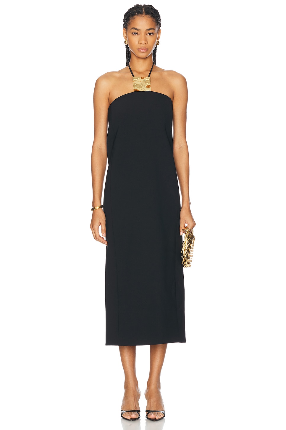 Sezane Midi Dress in Black