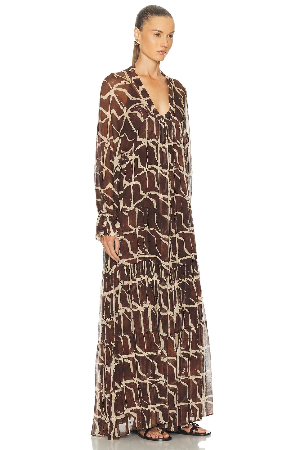 Alexis Mykael Dress In Brown