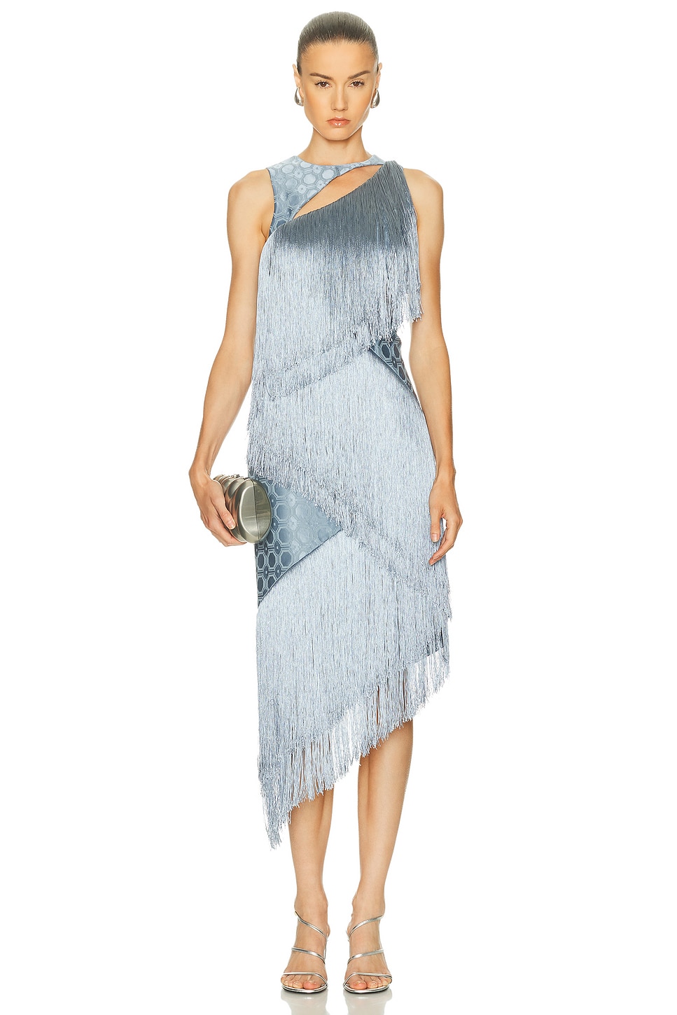 Image 1 of Alexis Costa Dress in Blue Jacquard