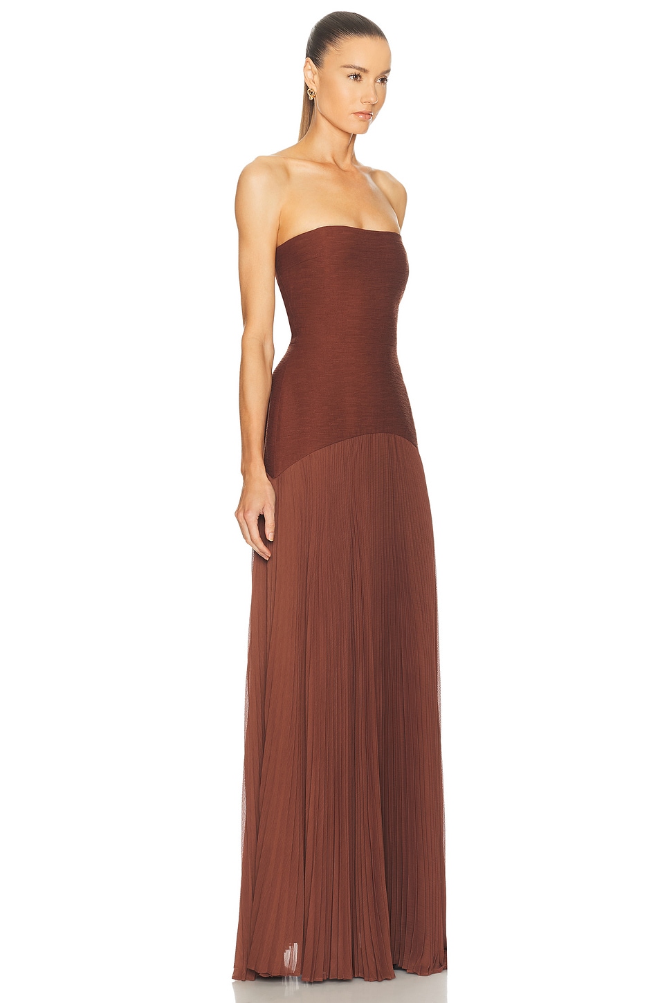 alessia maxi dress in brown superdown Alessia Embroidered Maxi Dress in Brown