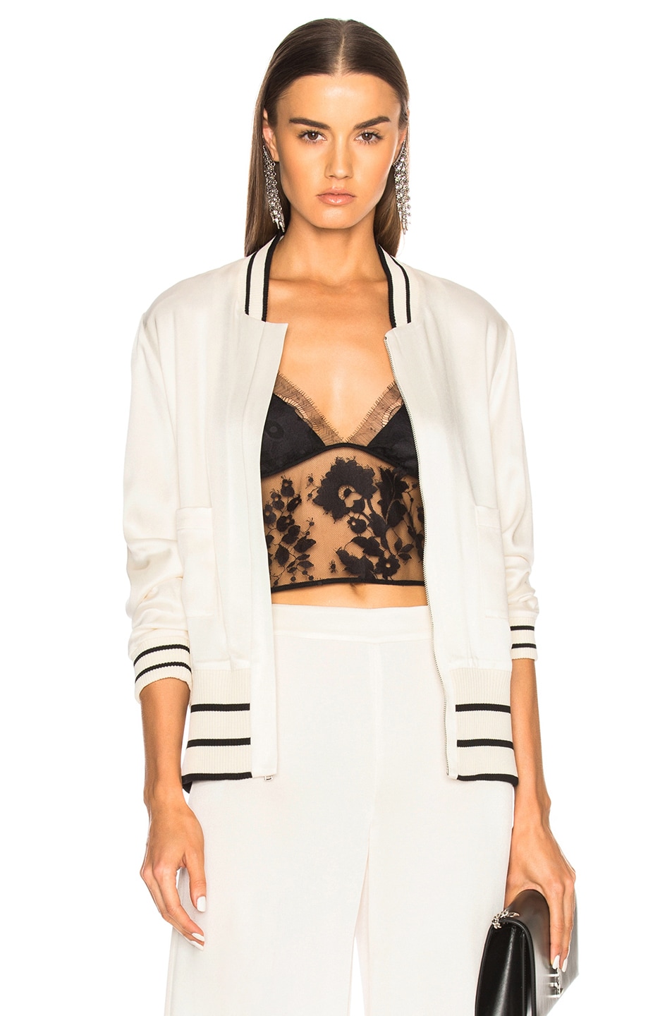 Image 1 of Alexis Toril Bomber Jacket in Ivory