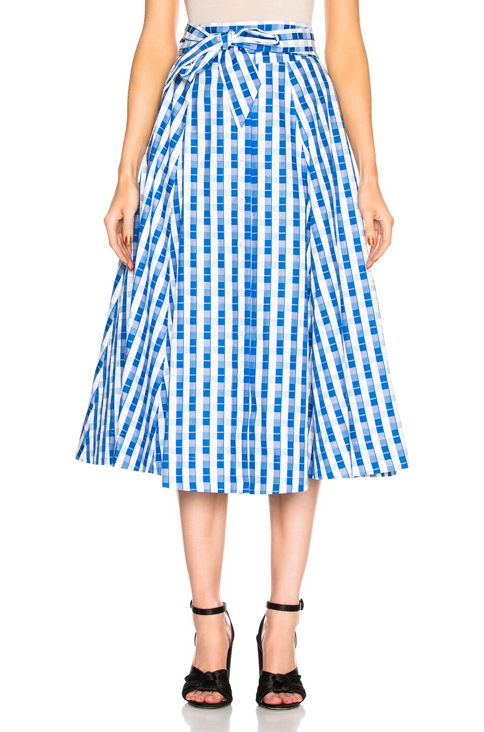 Image 1 of Alexis Imari Skirt in Light Blue Gingham