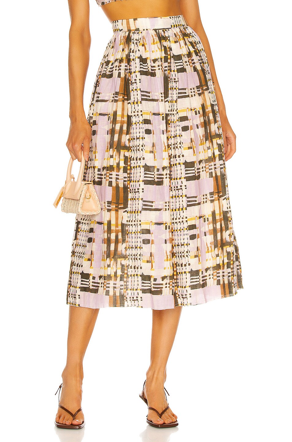 Image 1 of Alexis Nerea Skirt in Lilac Plaid