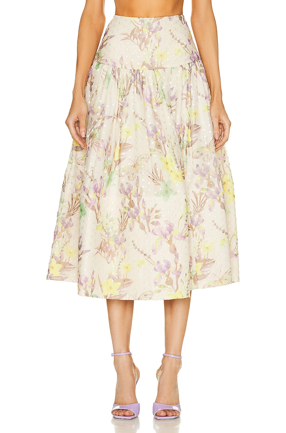 Image 1 of Alexis Pheobe Skirt in Floral Embroidered