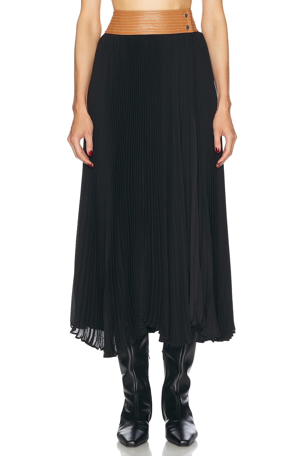 Shop Alexis Tansia Skirt In Saddle & Black