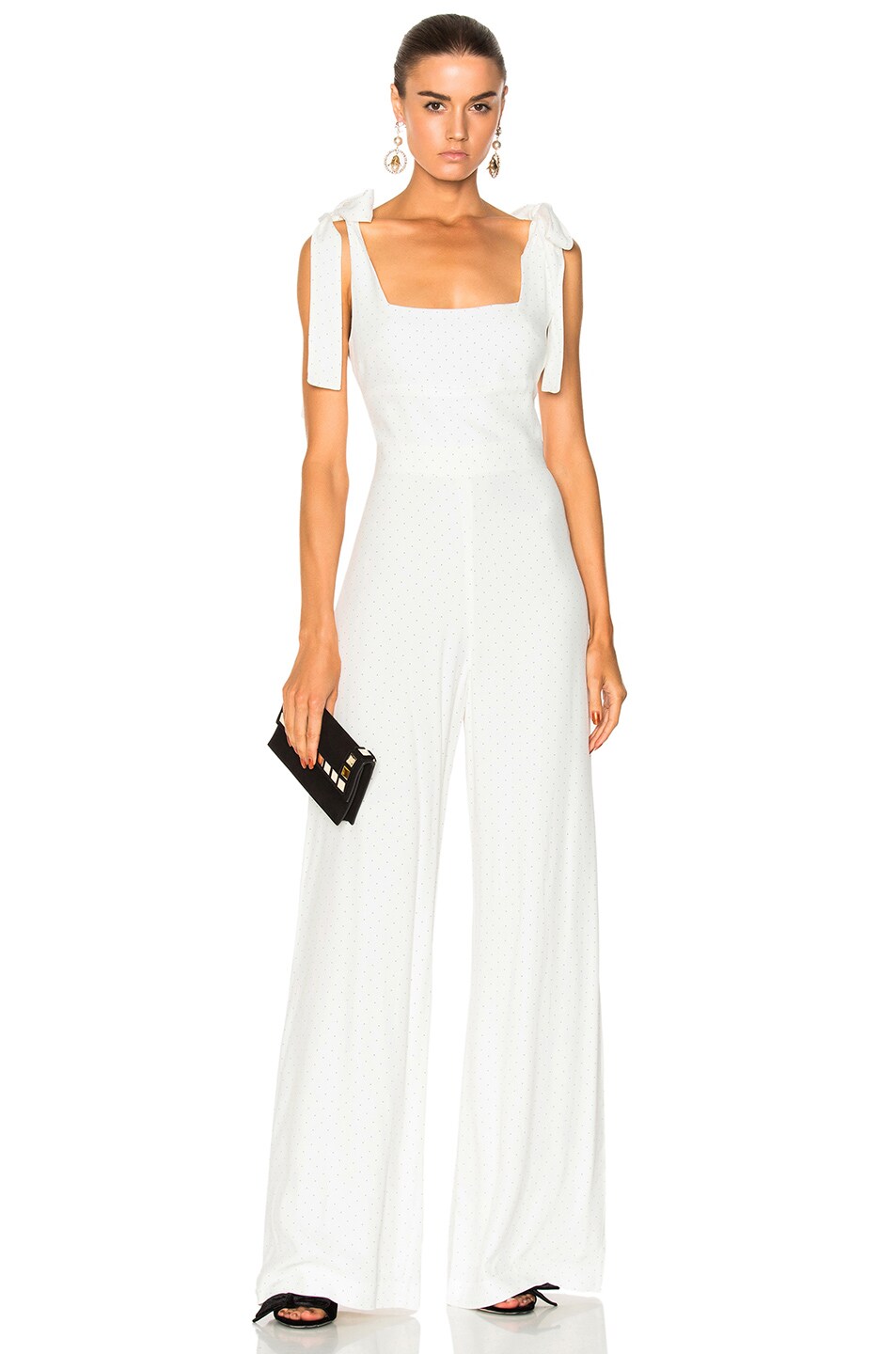 Image 1 of Alexis Lincolm Jumpsuit in White Micro Dot