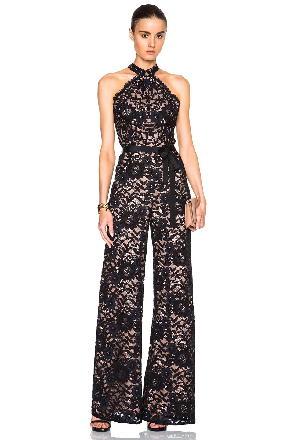 Image 1 of Alexis Rene Jumpsuit in Black Lace