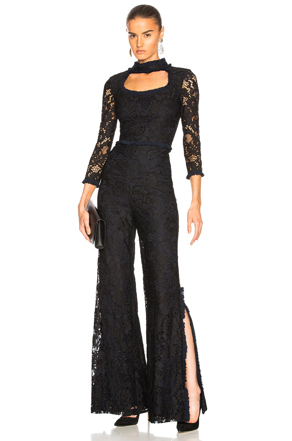 Image 1 of Alexis Debra Lace Jumpsuit in Midnight