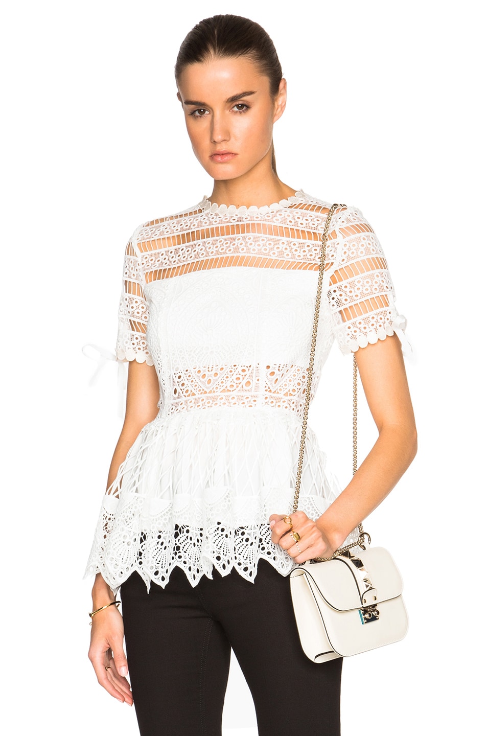 Image 1 of Alexis Juliana Top in White Embroidery