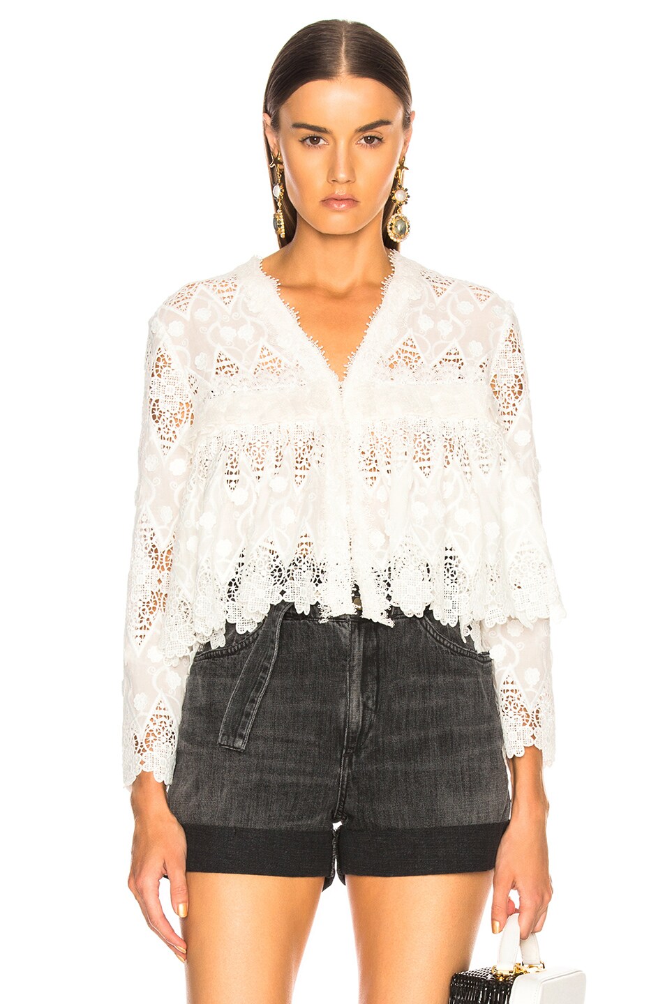 Image 1 of Alexis Betrice Top in White Guipure