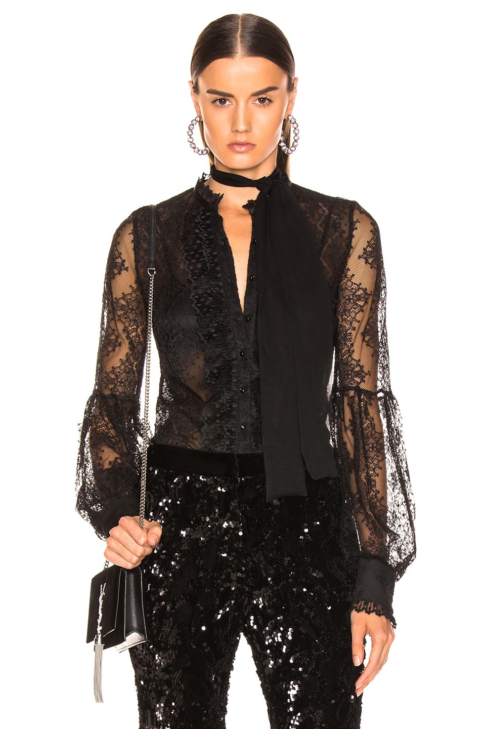 Image 1 of Alexis Charis Top in Black Lace