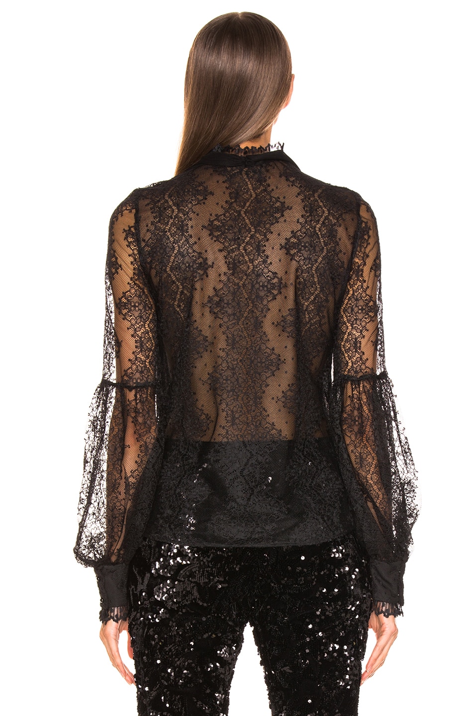 Alexis Charis Top in Black Lace | FWRD