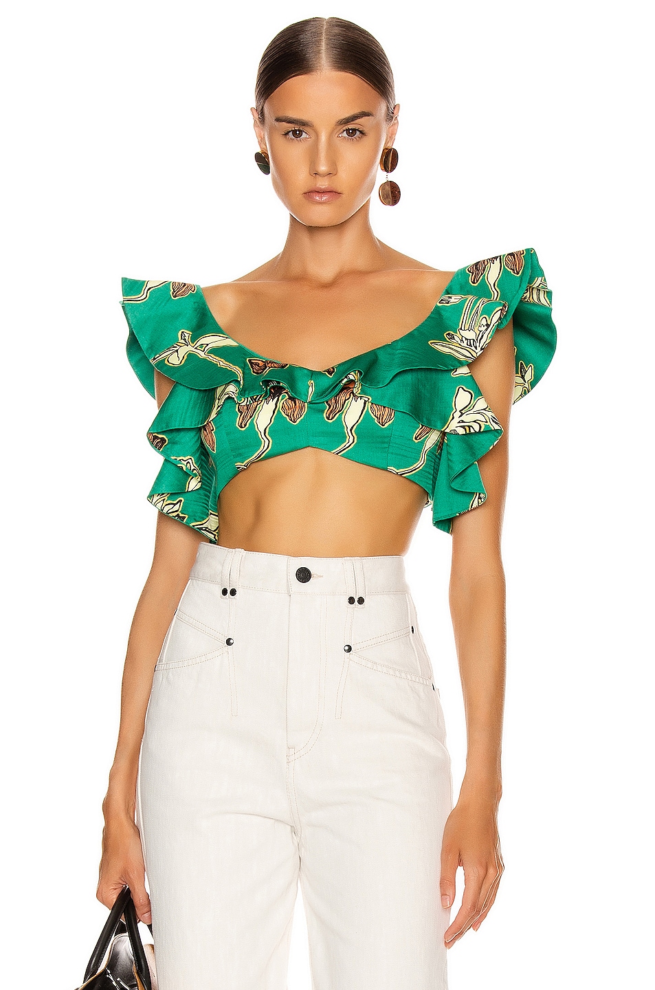 Image 1 of Alexis Hoshi Top in Jade Green Orchid