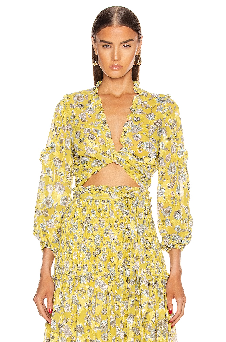 Image 1 of Alexis Odilo Top in Citron Floral