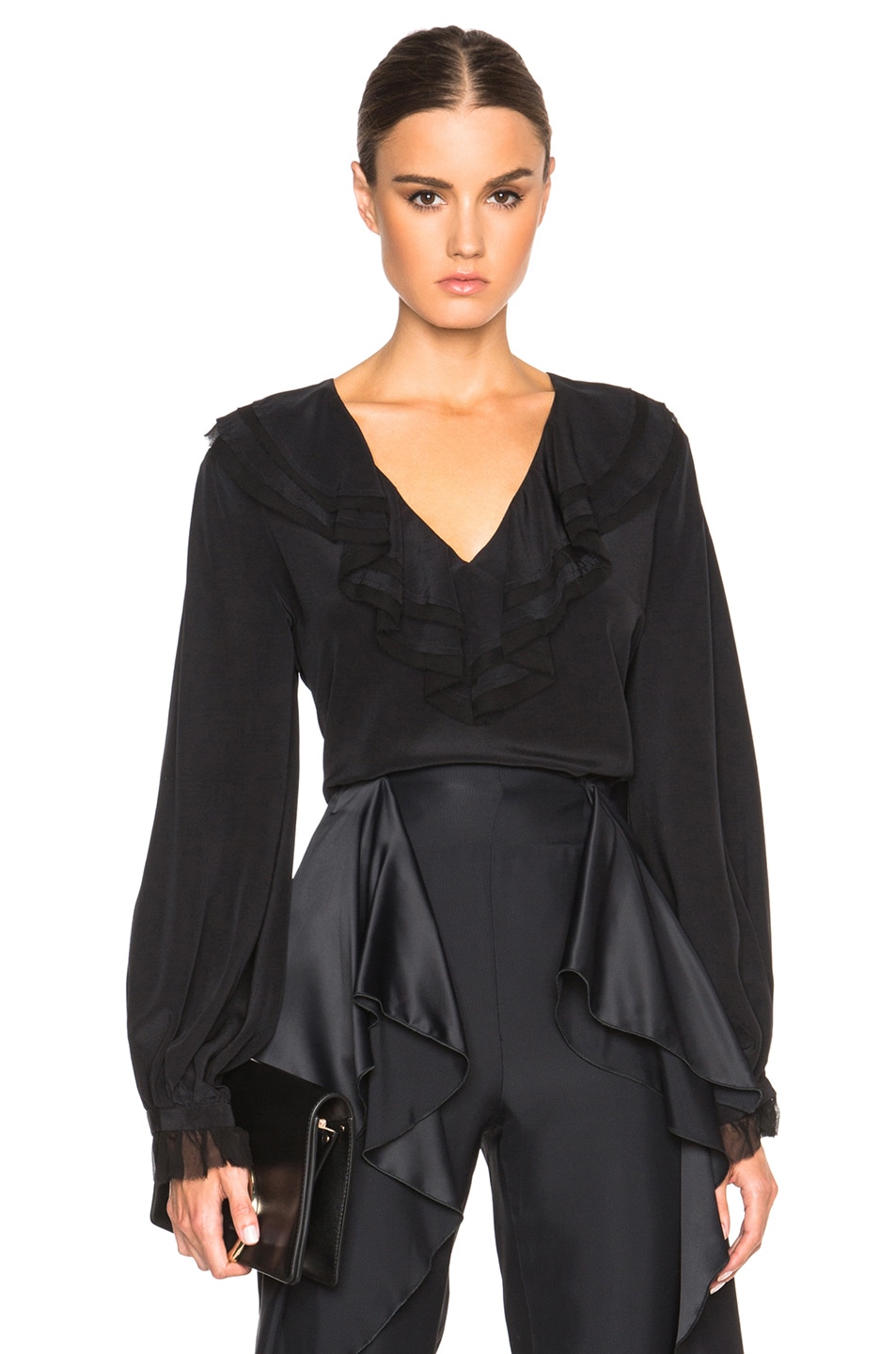 Image 1 of Alexis Minerva Ruffled Blouse in Black