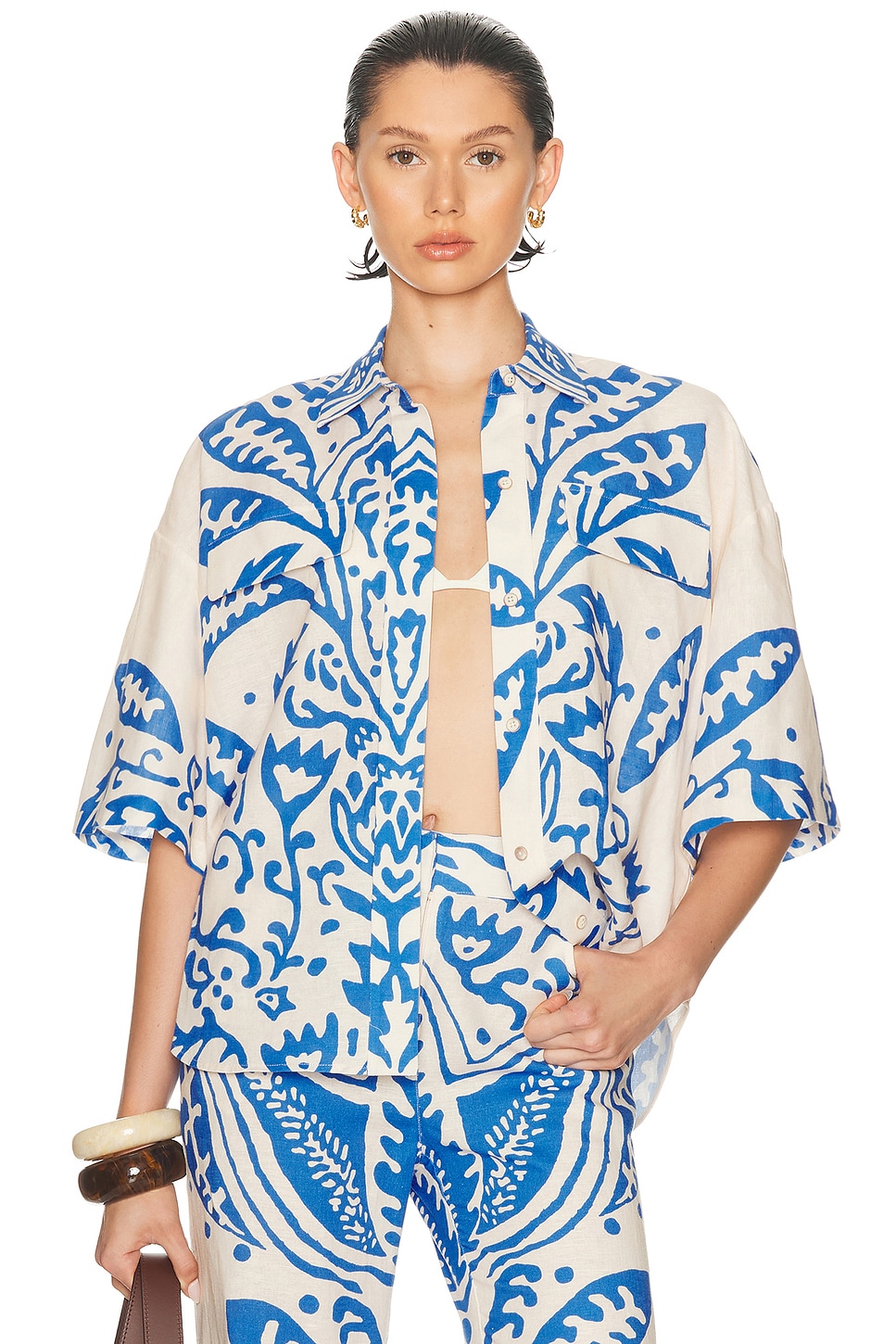 Image 1 of Alexis Farad Top in Sapphire Palm