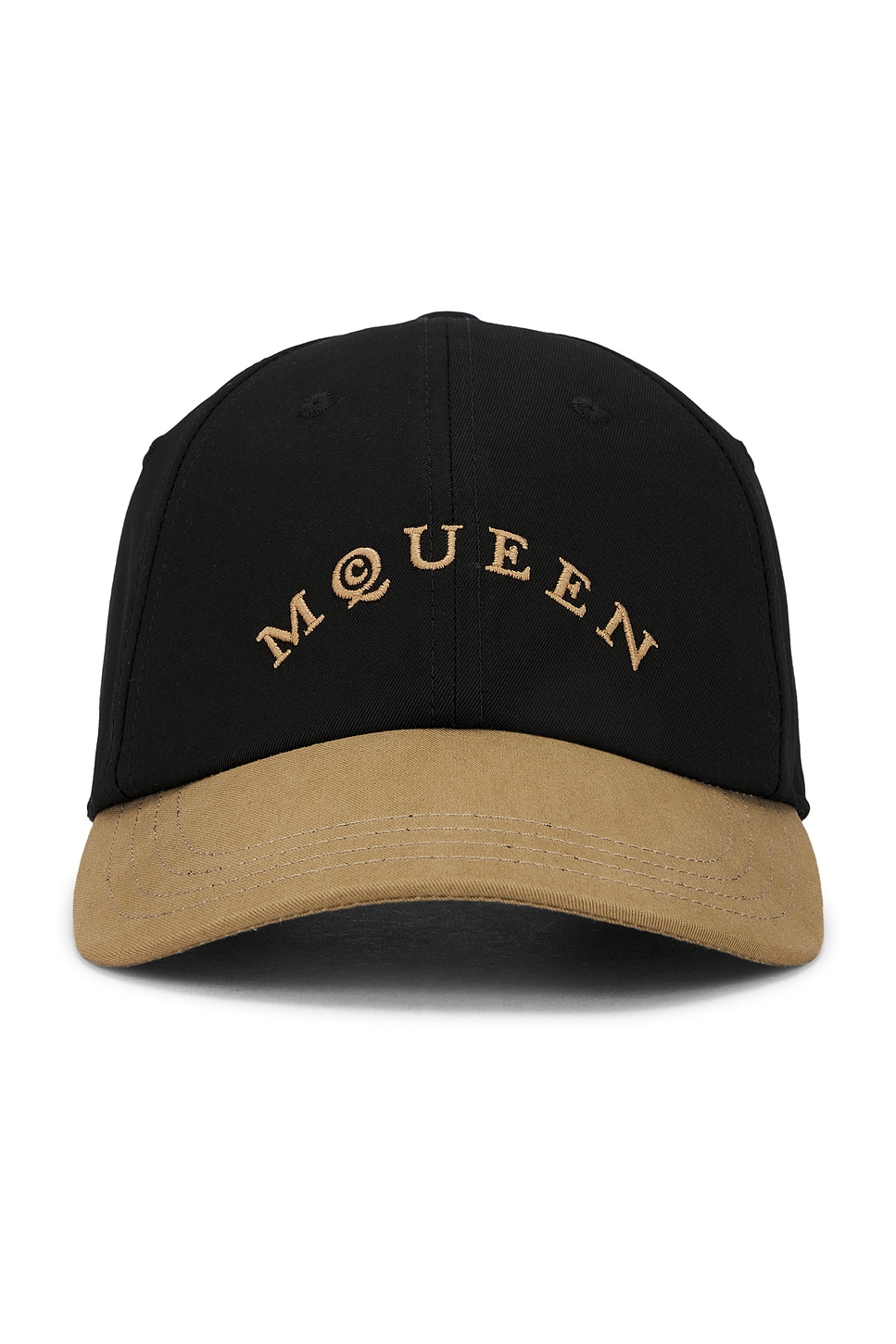 Alexander Mcqueen Two-tone Embroidered Logo Baseball Hat In Blue