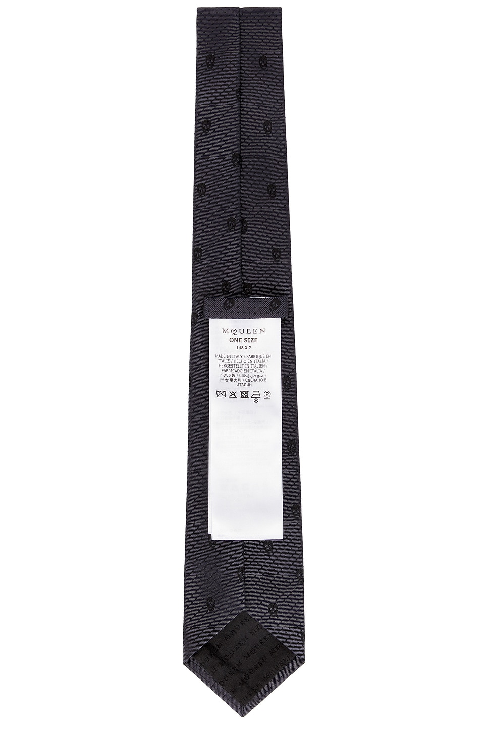 Alexander Mcqueen Skull Polka Dot Tie In Black