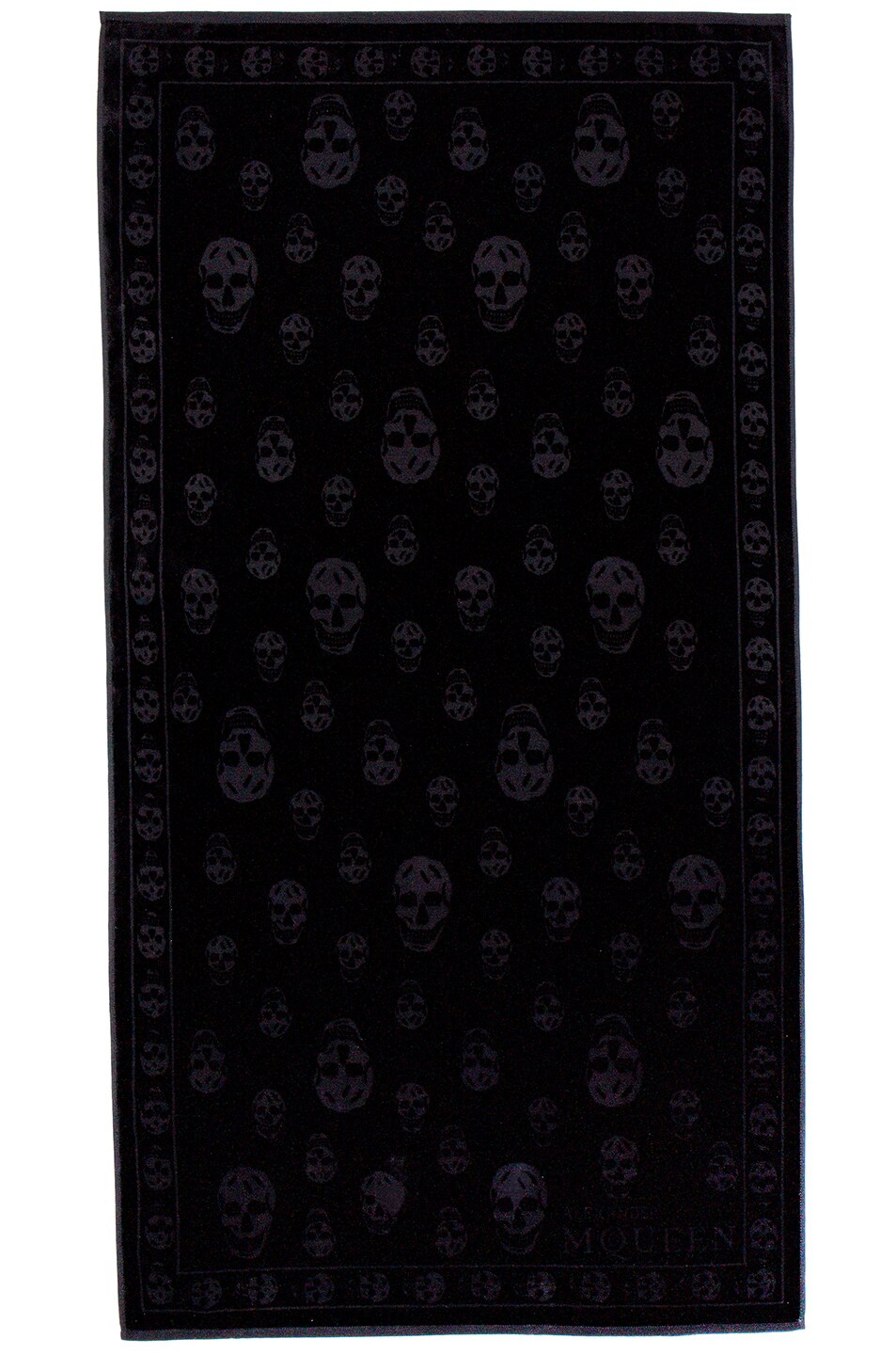 Image 1 of Alexander McQueen Tonal Skull Towel in Black