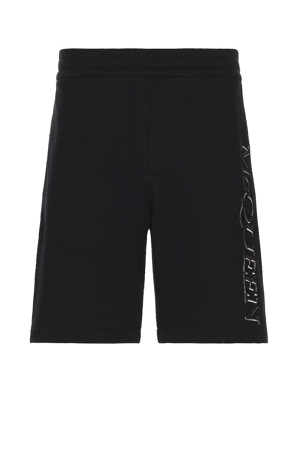 Image 1 of Alexander McQueen Logo Emb Shorts in Black