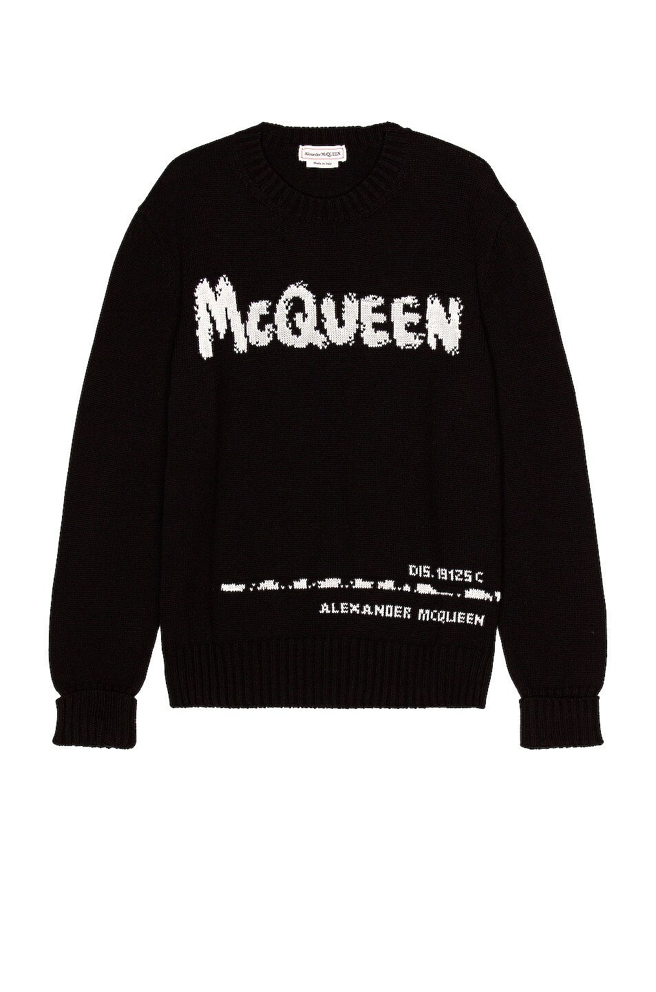 Image 1 of Alexander McQueen Graffiti Logo Jumper in Black & White