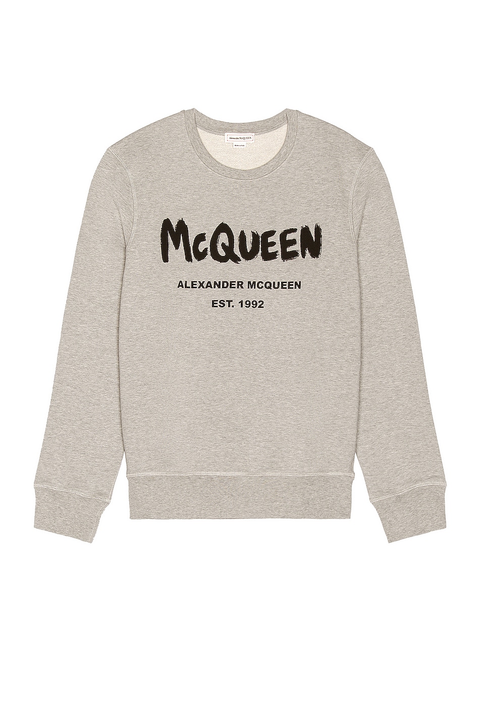Image 1 of Alexander McQueen Graffiti Print Sweatshirt in Pale Grey