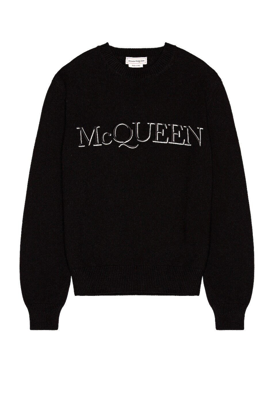 Image 1 of Alexander McQueen Crew Neck Pullover in Black & White