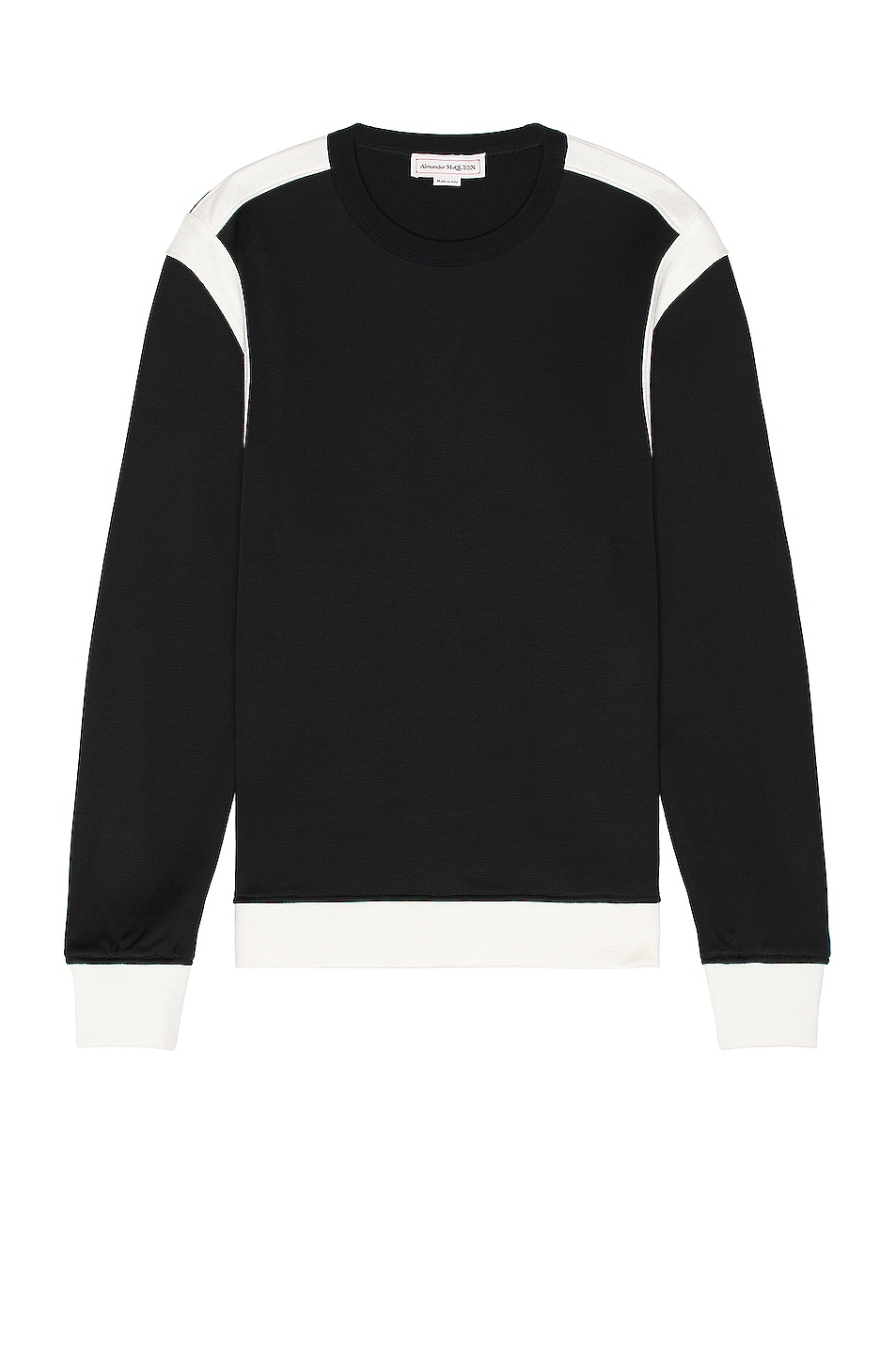 Image 1 of Alexander McQueen Panelled Sweatshirt in Black