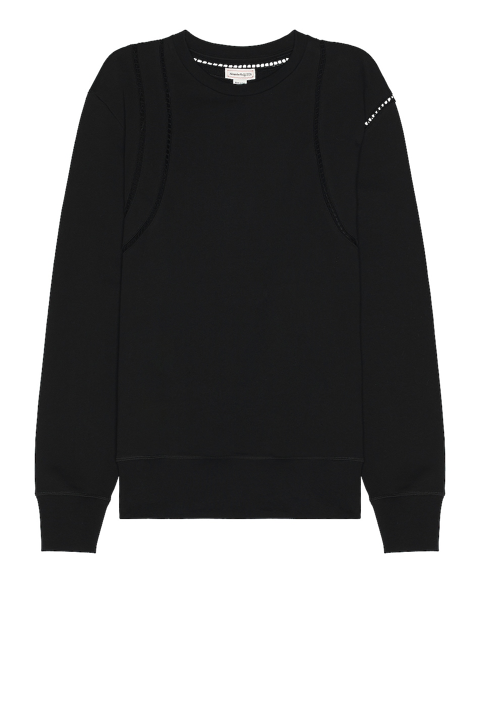 Image 1 of Alexander McQueen Crochet Harness Sweatshirt in Black