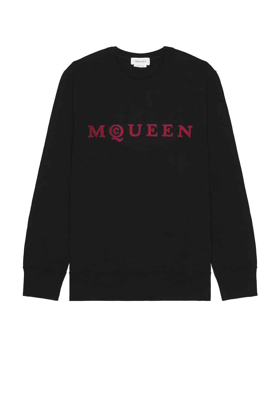 Image 1 of McQueen Embroidered Sweatshirt in Black