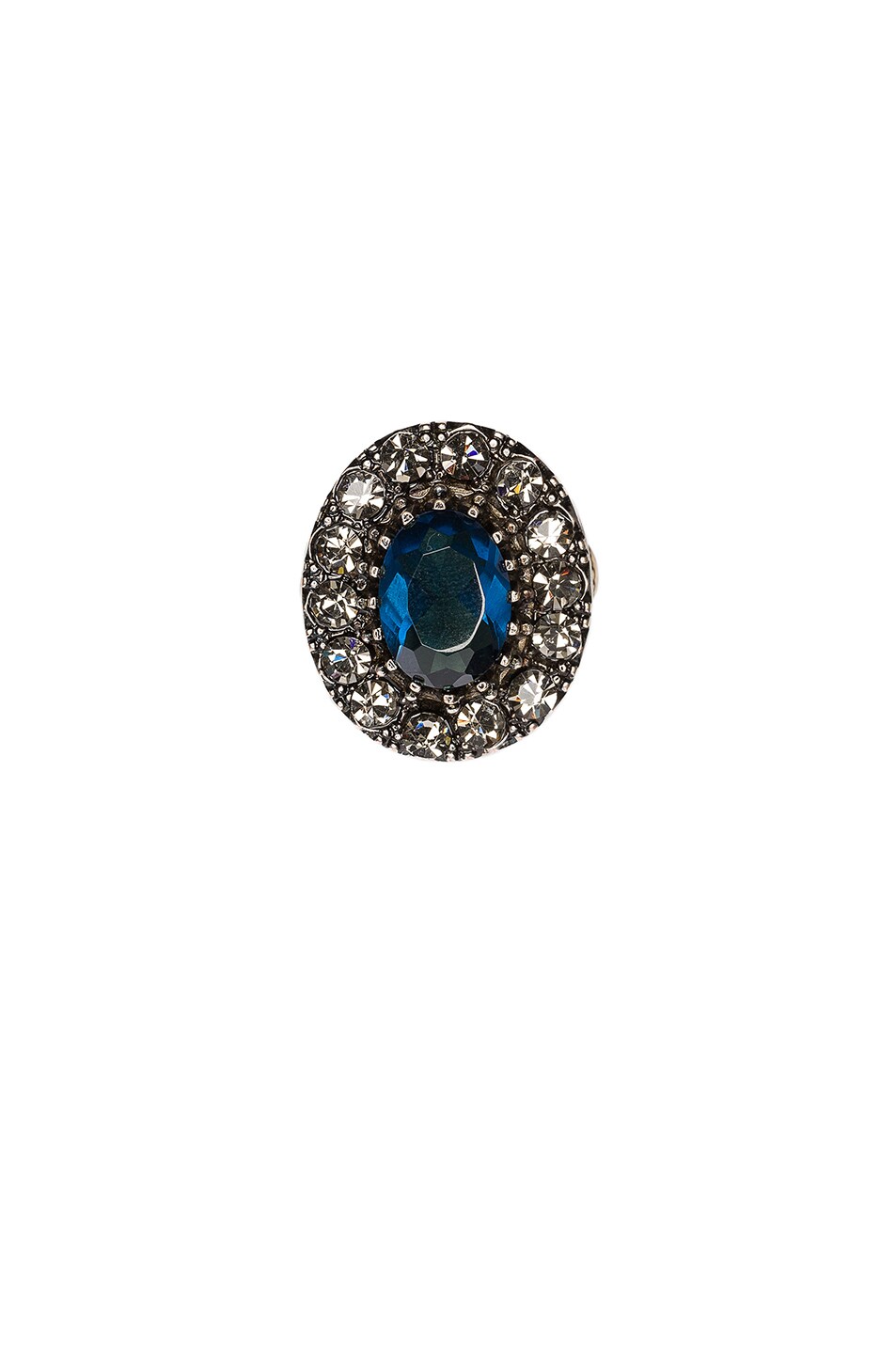 Image 1 of Alexander McQueen Dark Indigo Ring in Blue