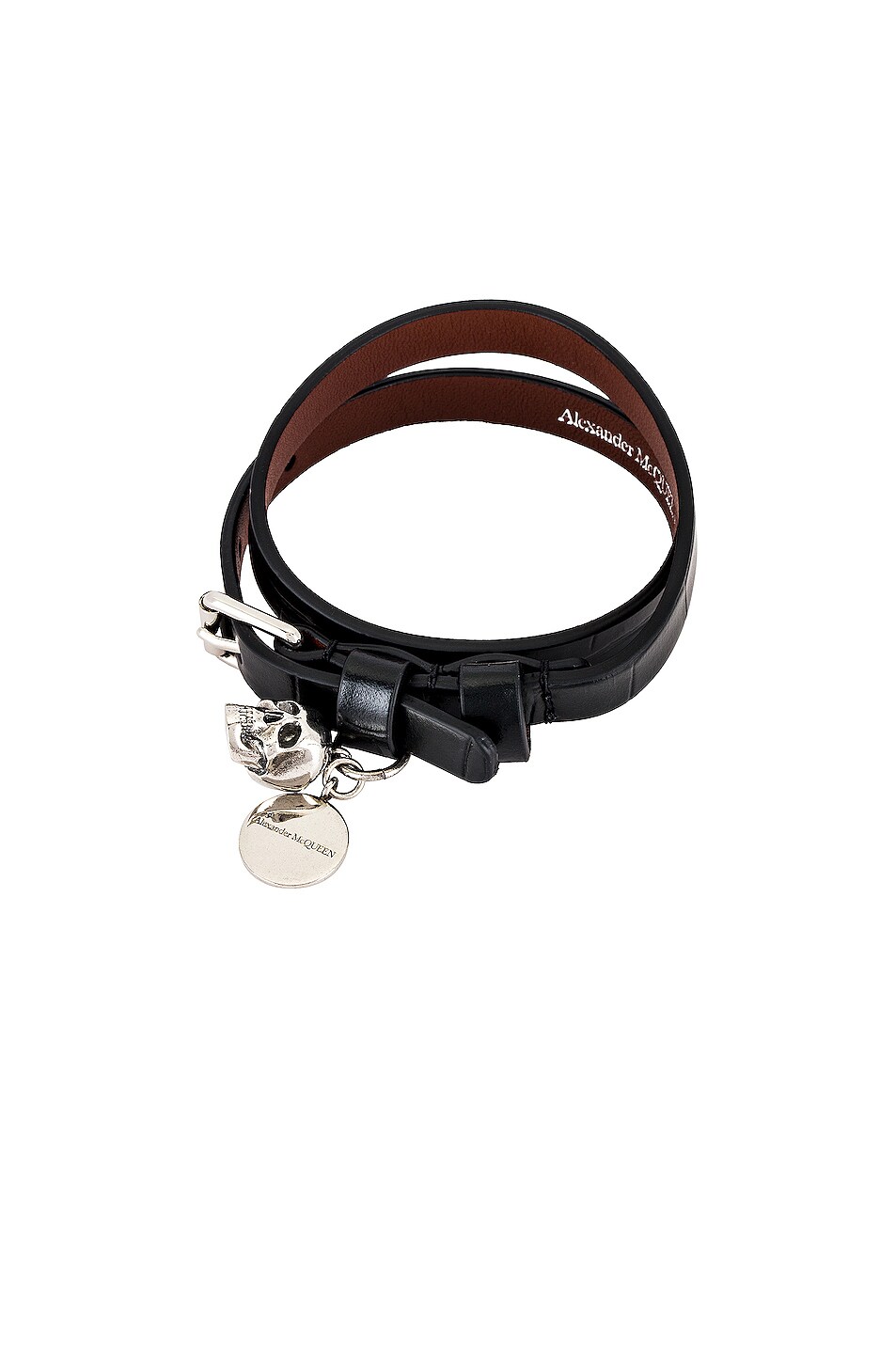 Image 1 of Alexander McQueen Double Wrap Bracelet in Black