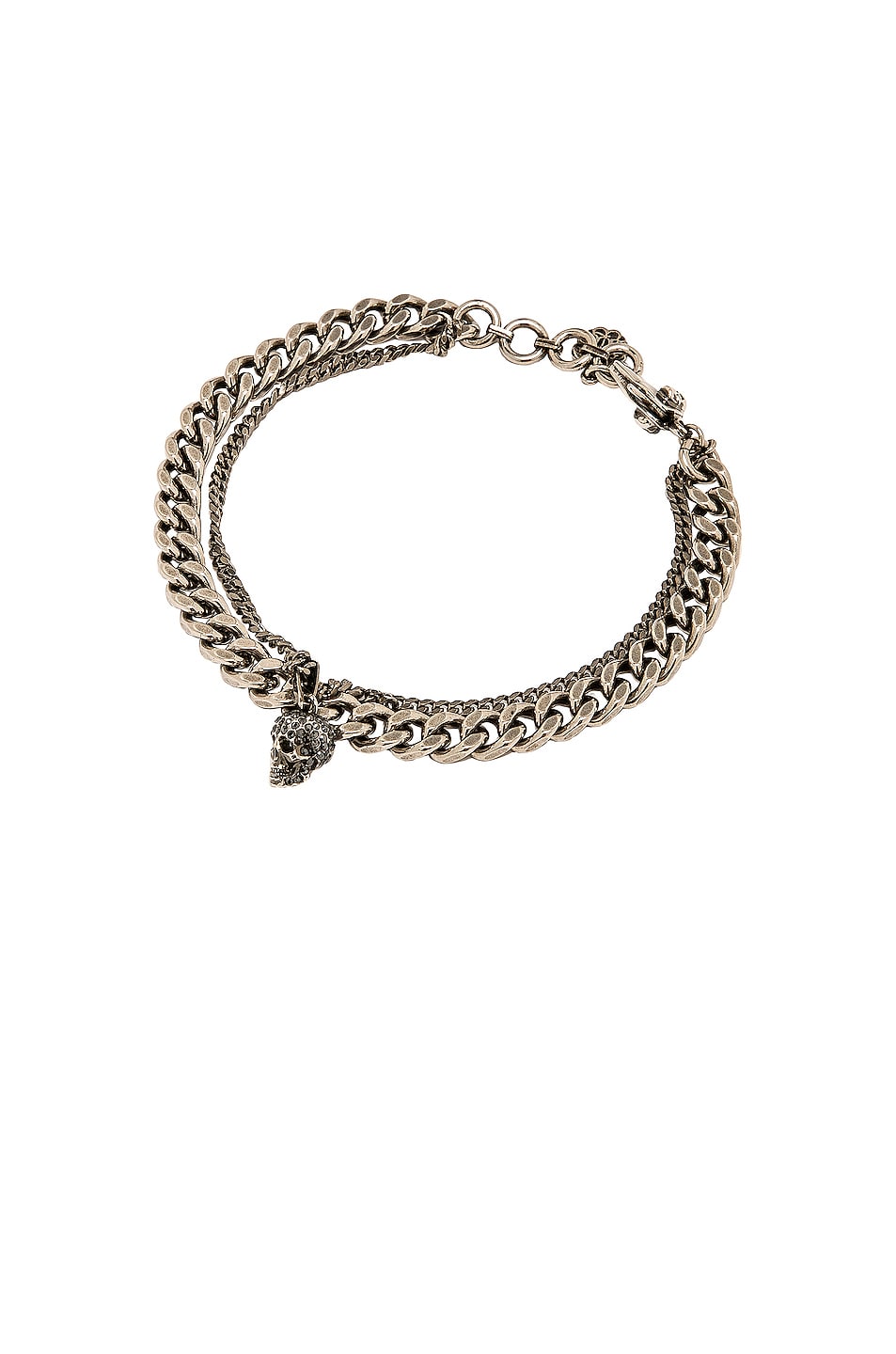 Image 1 of Alexander McQueen Skull Chain Bracelet in Silver