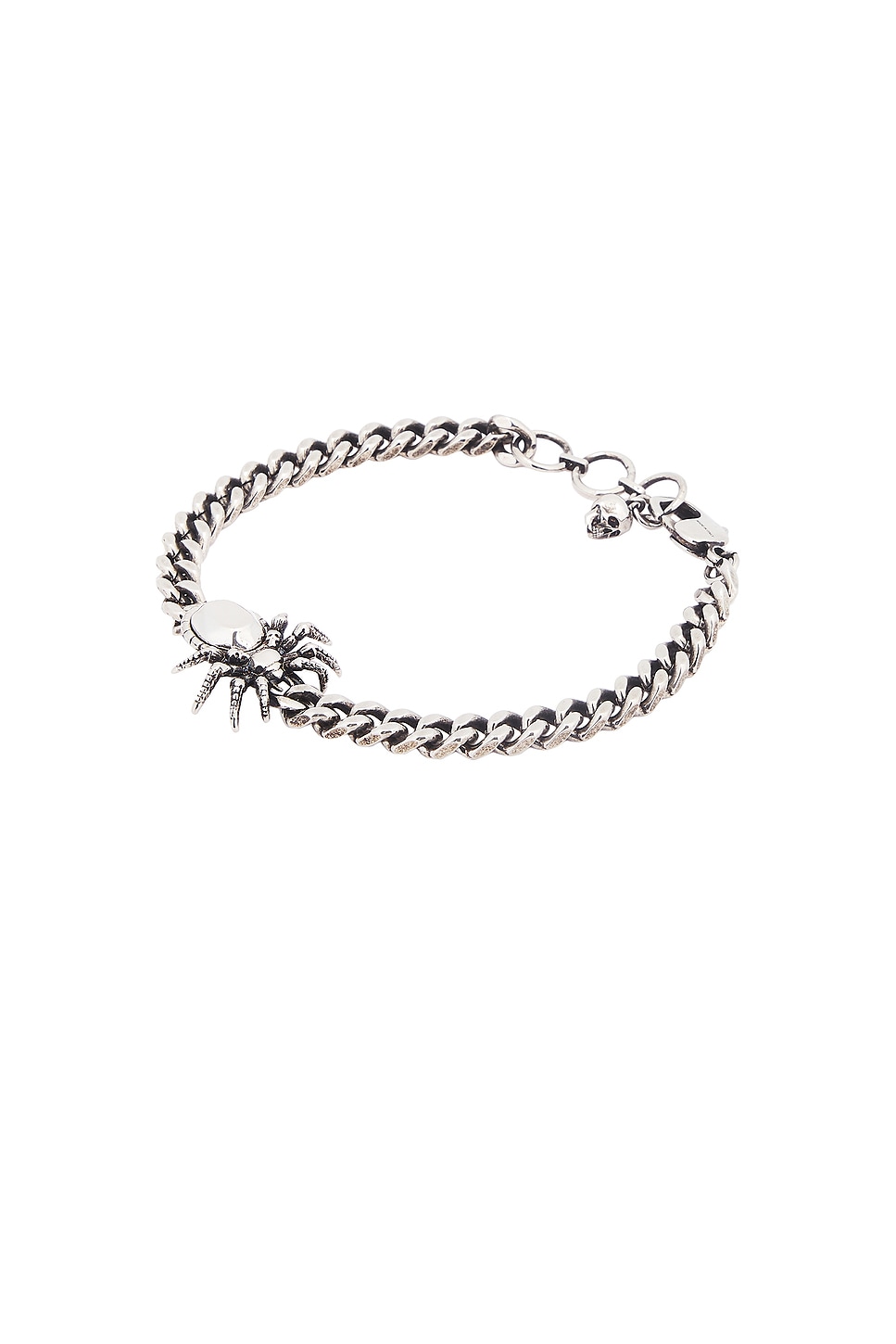 Image 1 of Alexander McQueen Spider Chain Bracelet in Light Antique Silver