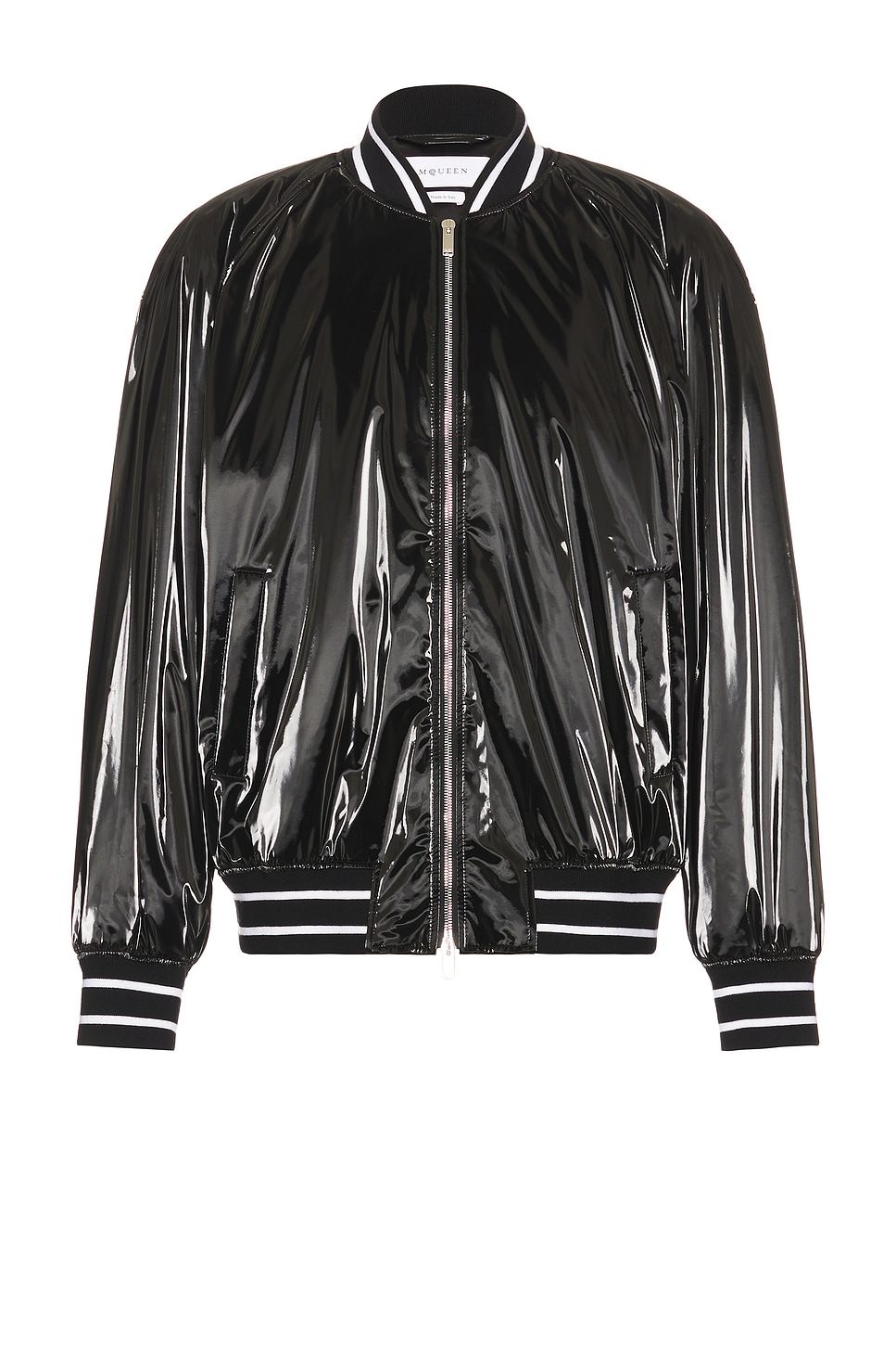 Image 1 of Alexander McQueen Oversized Bomber in Black