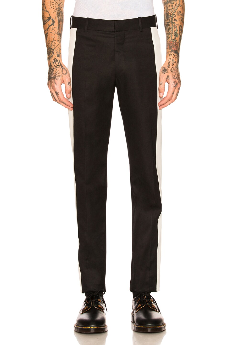 Image 1 of Alexander McQueen Side Panel Trousers in Black & White