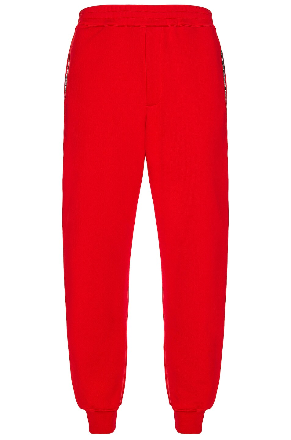 Image 1 of Alexander McQueen Logo Tape Jogger in Lust Red